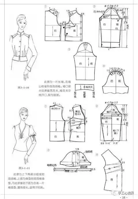 【裁剪教程】泡泡袖的裁剪图以及制作方法