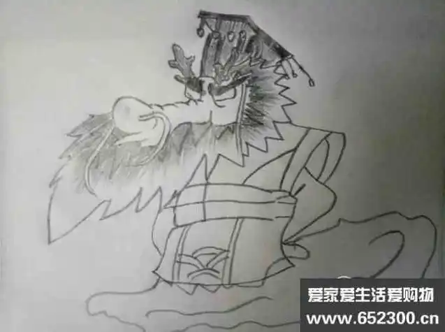 西游记龙王简笔画西海龙王的简笔画怎么画东海龙王简笔画 第1页