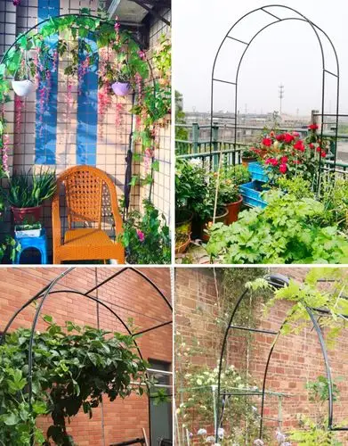 铁艺户外葡萄引路架拱门花架蔷薇爬藤架子月季丝瓜拱形攀爬花支架