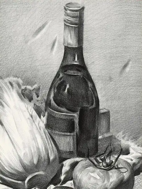 素描静物不同质感的静物画出来也不一样