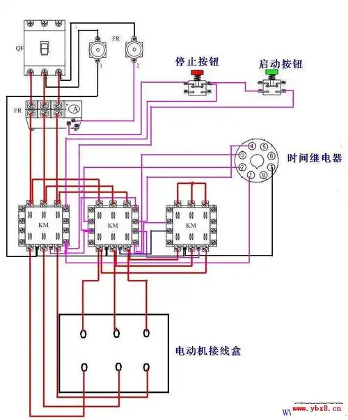 接触器实物接线图