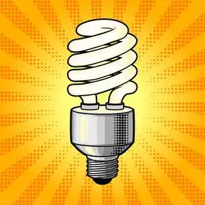 荧光灯漫画风格矢量照片