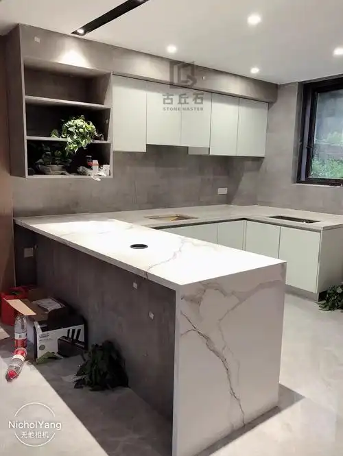 台面古丘石大理石花岗岩厨房灶台石英石岩板整体橱柜窗台天然大理石