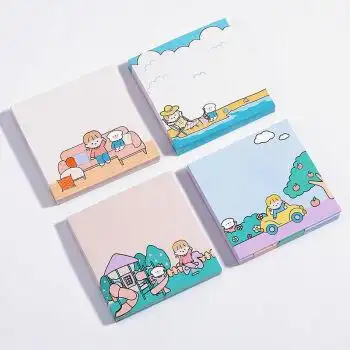 in风高颜值便利贴手账便利贴小清新卡通少女n次贴手帐装饰素材纸小小