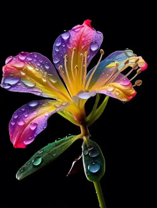 黑底花朵图片,美爆了!