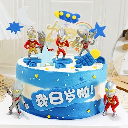 百世今生儿童卡通奥特曼生日蛋糕同城配送男孩当日送达北京上海杭州