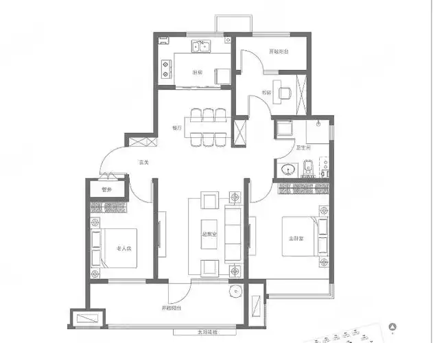 保利云禧3室2厅1卫105㎡南84万
