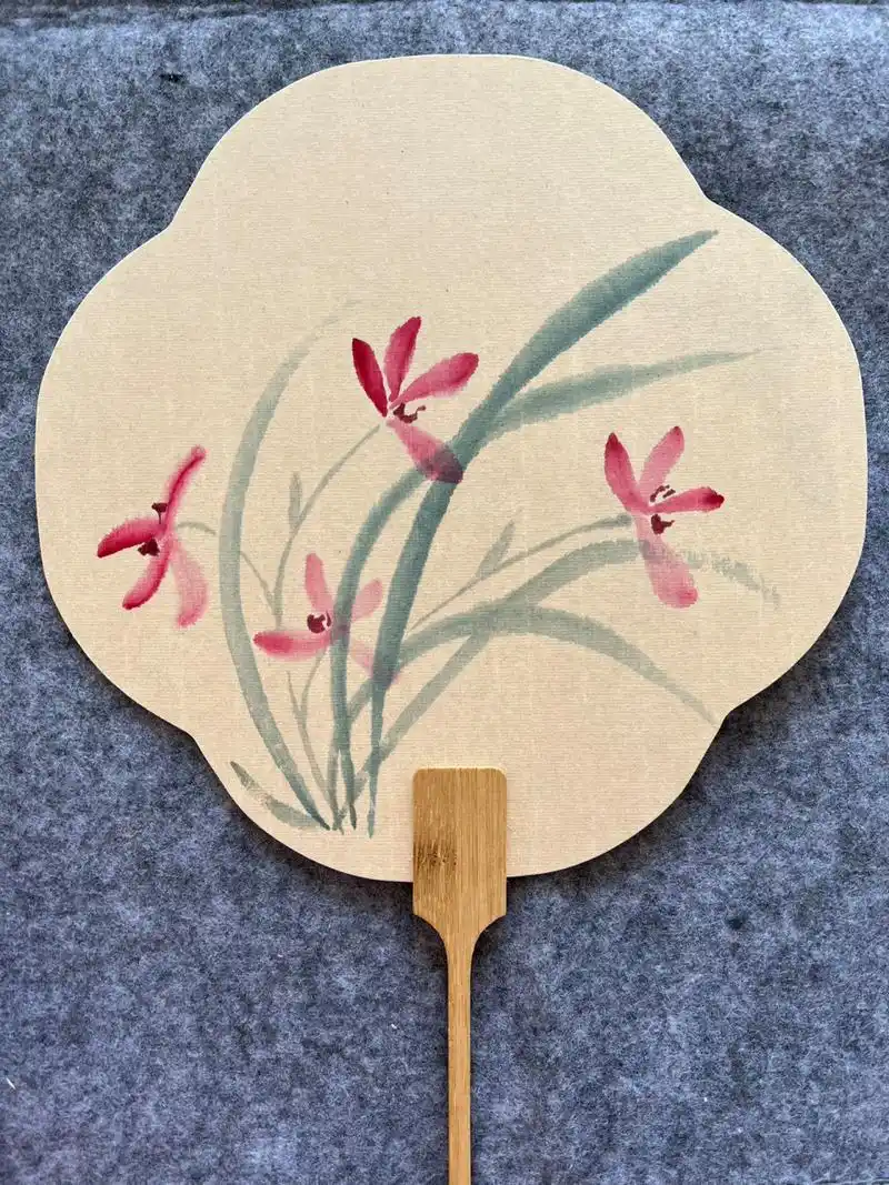 学习国画大半年 不知不觉画了好多手绘扇子啦95 道阻且长,行则将至