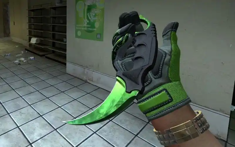 【csgo】把璞玉皮肤应用在刀上面,别样的绿宝石.