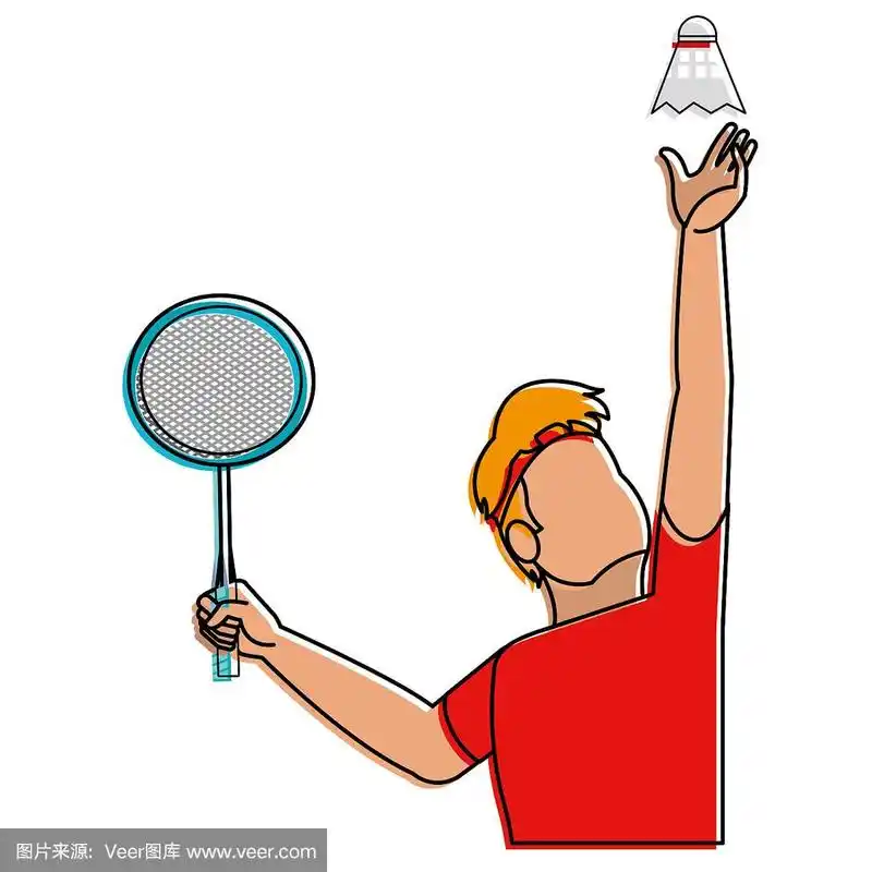 羽毛球运动员设计