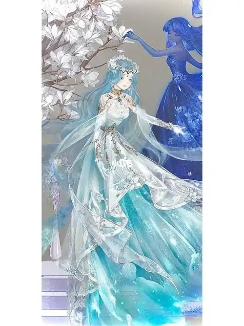 奇迹暖暖国庆套拿了蓝色大裙子