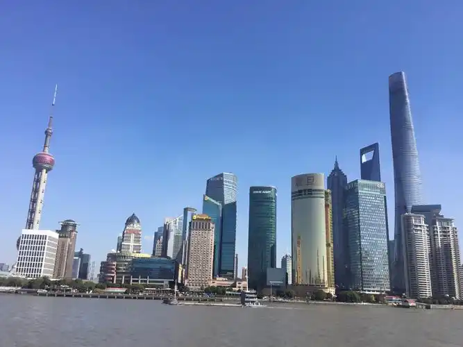 上海陆家嘴的高楼大厦群,亚洲的金融中心