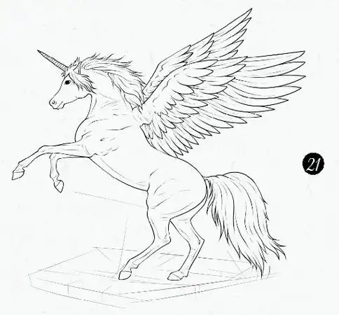 独角兽怎么画独角兽的画法