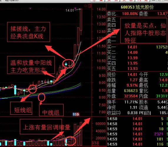 仙人指路牛股形态,助学员旭光股份收益28%