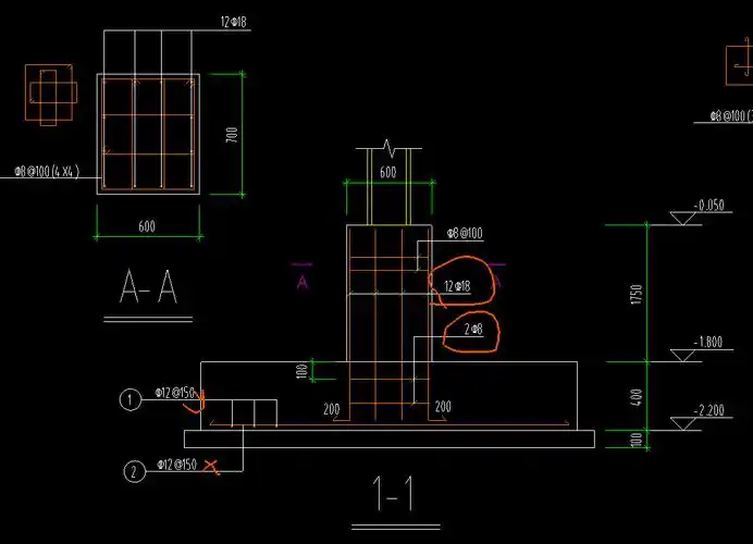 下柱墩钢筋标注图解,筏板基础集中标注图解-图片大观-奇异网