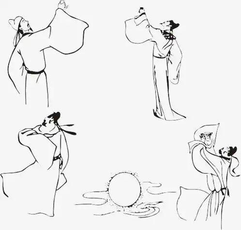 第2页古人喝酒赏月图片简笔画李白在瀑布旁喝酒怎么画简笔画来自网络