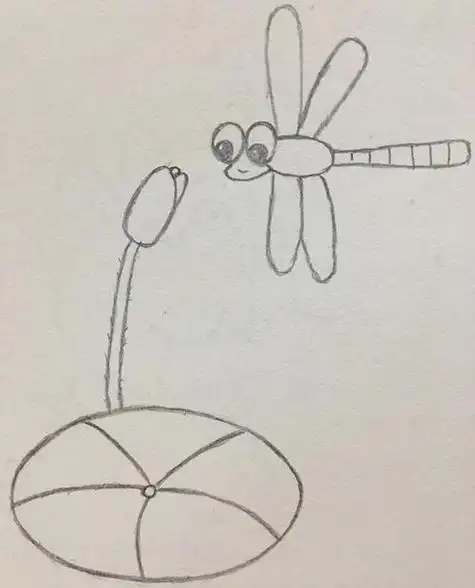 蜻蜓风景简笔画大图