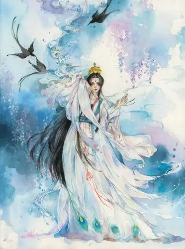 古风水彩美人 〕作者 林焯zhuo