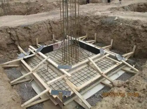 独立基础绑钢筋,支模,浇筑全过程