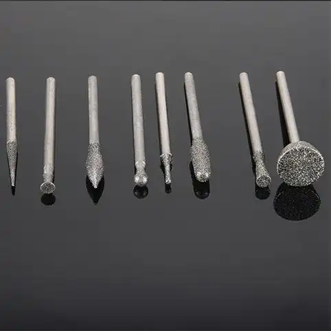 金刚石磨针玉雕工具套装原石打磨去皮翡翠开窗玉石雕刻磨头235柄80支