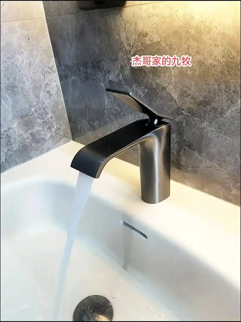 jomoo九牧32405枪灰色面盆龙头瀑.jomoo九牧32