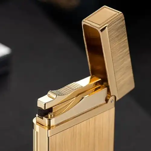 佐罗zl5高端朗声纯铜侧打明火打火机高档钢音男士礼品