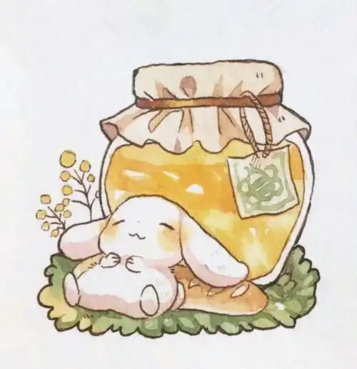 ▽ 水彩 兔子 ins:mokarooru