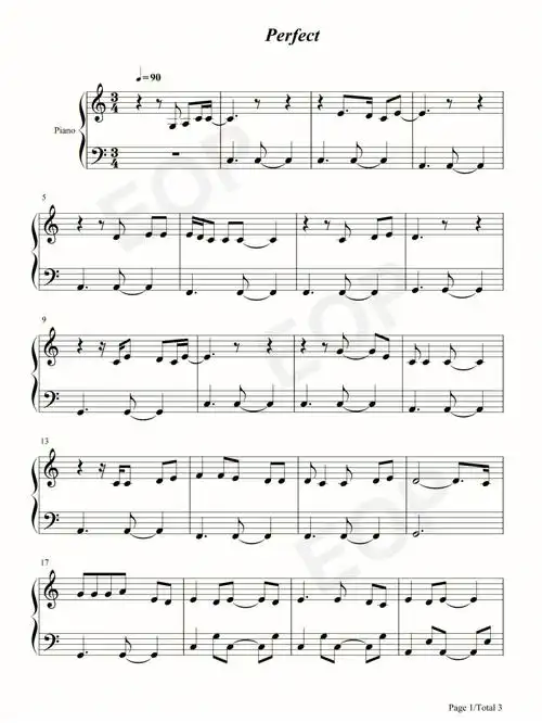 钢琴谱perfect