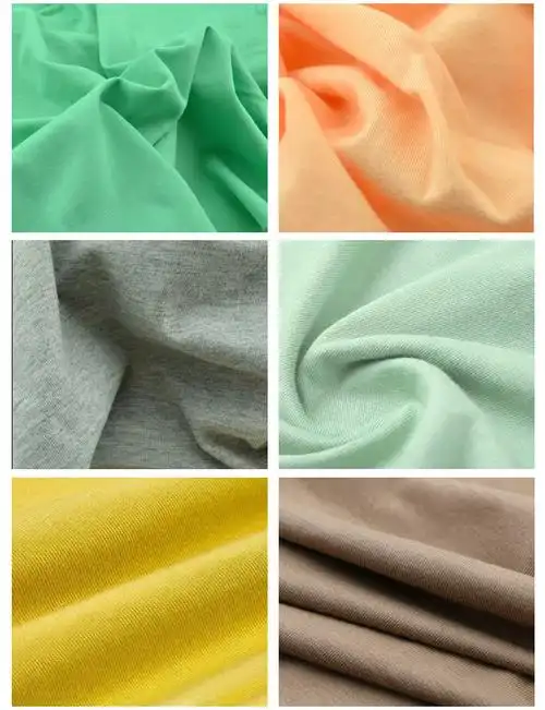 32s加厚精棉拉架精梳莱卡棉汗布长袖t恤面料单面弹力汗布现货