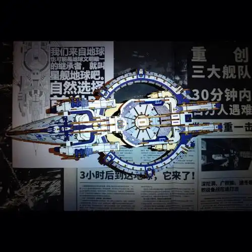 自然选择前进四三体战舰模型