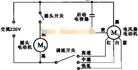 电风扇的电容怎么接线图解