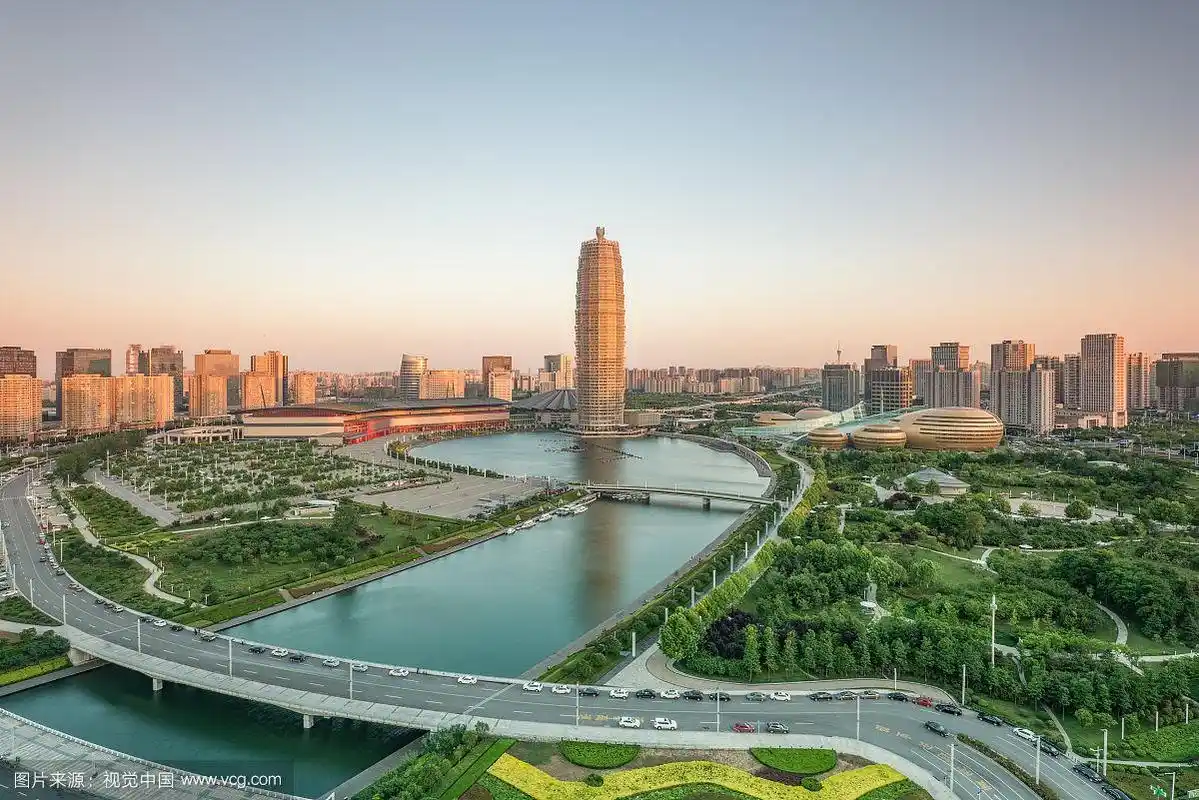 郑州城市风光高视角