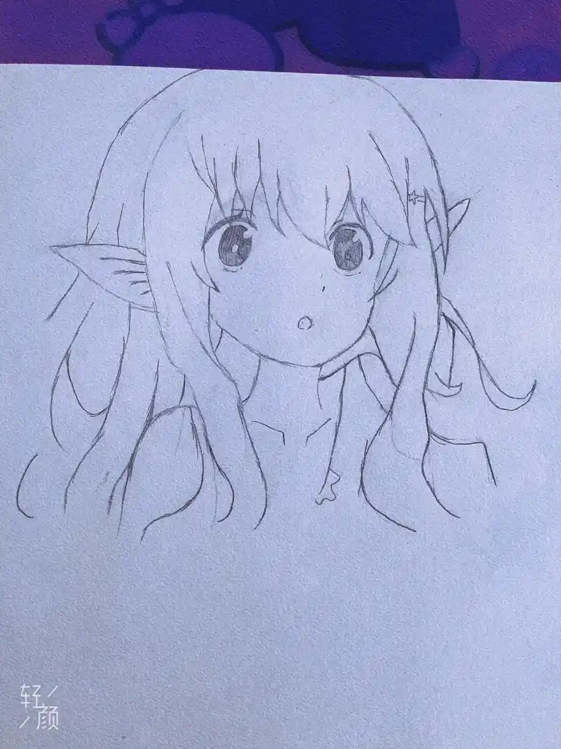 手绘动漫人物 #日常瞎画 #不火系列 今天画一个美女精灵 - 抖音