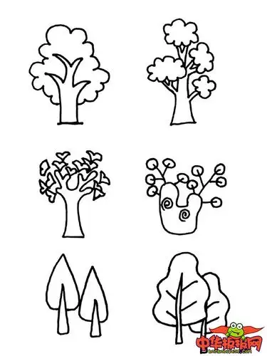 迎客松简笔画图片大全,迎客松怎么画幼儿园   花草简笔画大全带颜色