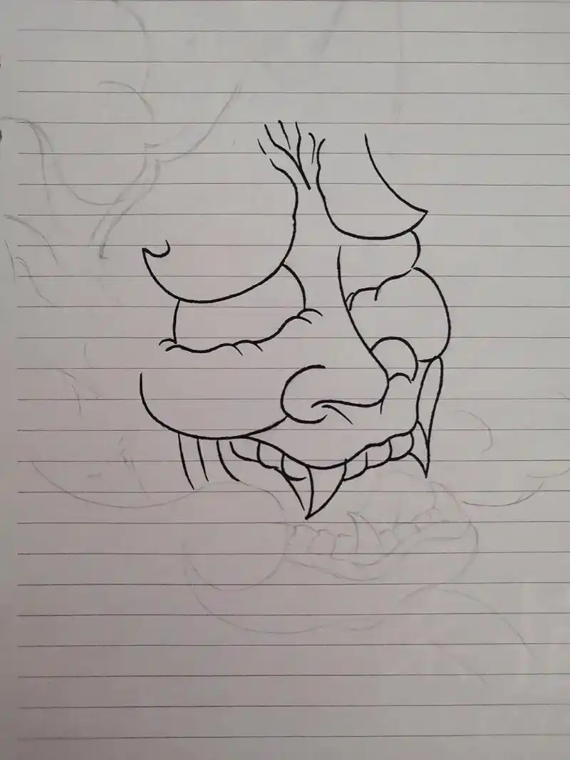 般若绘画过程./ #绘画过程# #纹身手稿