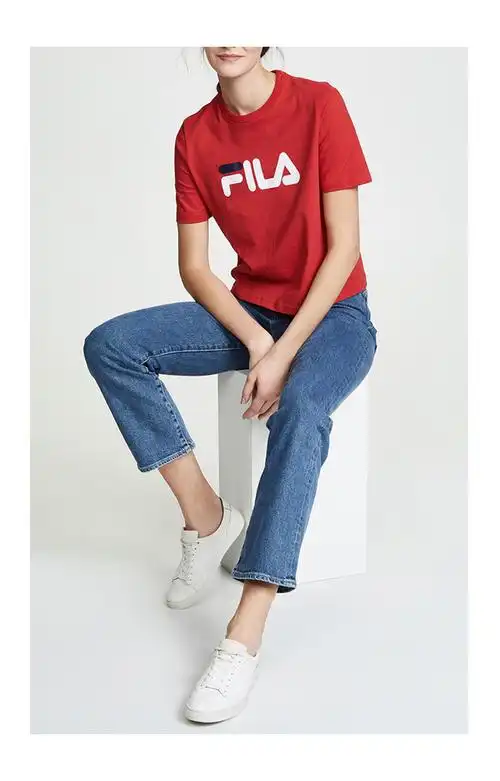 【19新款】fila/斐乐 女士 简约时尚印花短袖 圆领 t恤 女士 运动 t恤