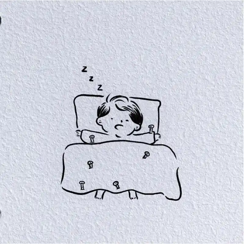 冬天来了,只想赖在床上～#简笔 #简笔画教程 #图文 #零基 - 抖音