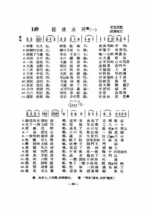 探清水河(扫描谱)简谱(图1)
