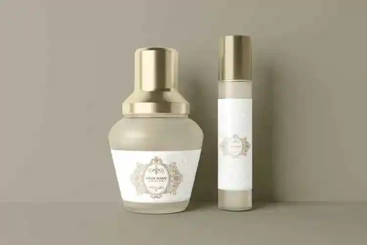 化妆品瓶子品牌包装设计样机素材 cosmetic mockup – 设计小咖