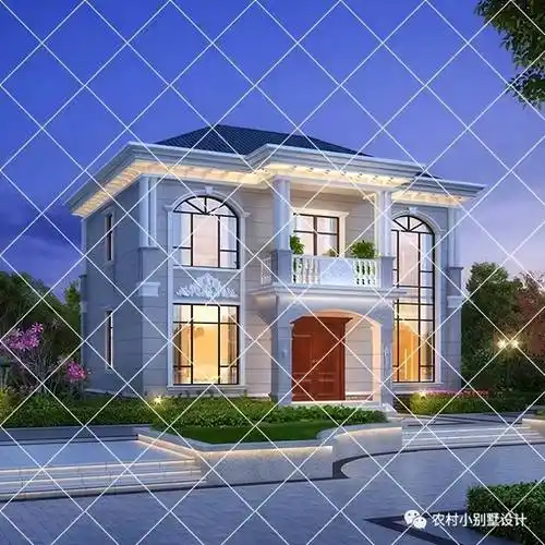 26款简欧二层别墅,11x11米,漂亮时尚,布局舒适实用,造价还不高_农村