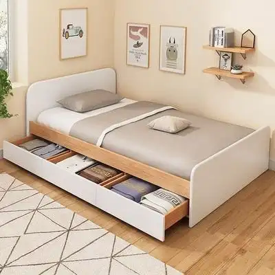 板式小床家具环保单人床小户型1.2米1.5s米储物学生床租房