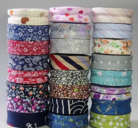 floral printing ironed single fold cotton bias tape bias binding