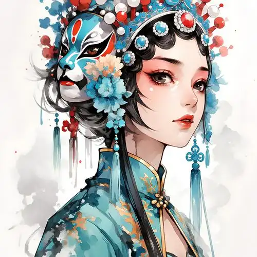 京剧脸谱头像女性🎨