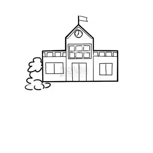 学校简笔画图片大全 幼儿园学校简笔画图片大全
