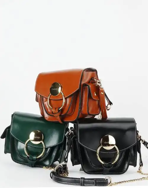 新品圆环复古相机包单肩斜挎包绿色