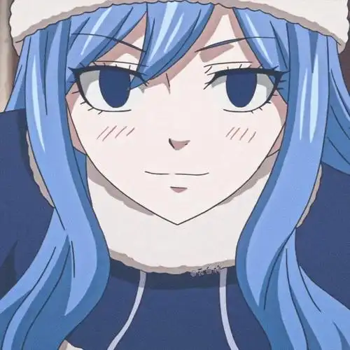 朱比亚·罗克丝 雨女表情 蓝色系动漫头像,选自《妖精的尾巴》_7