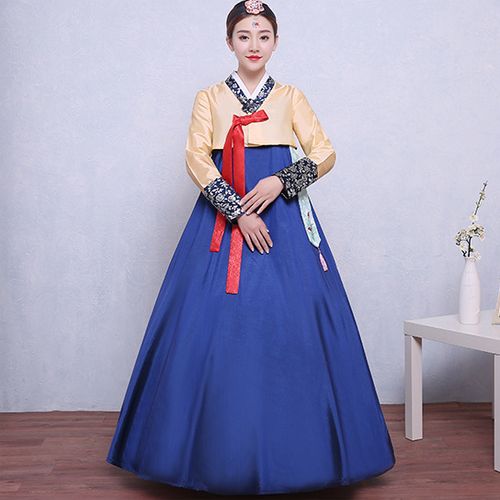 朝鲜服装韩服女装韩国宫廷女士传统民族民族舞亲子装