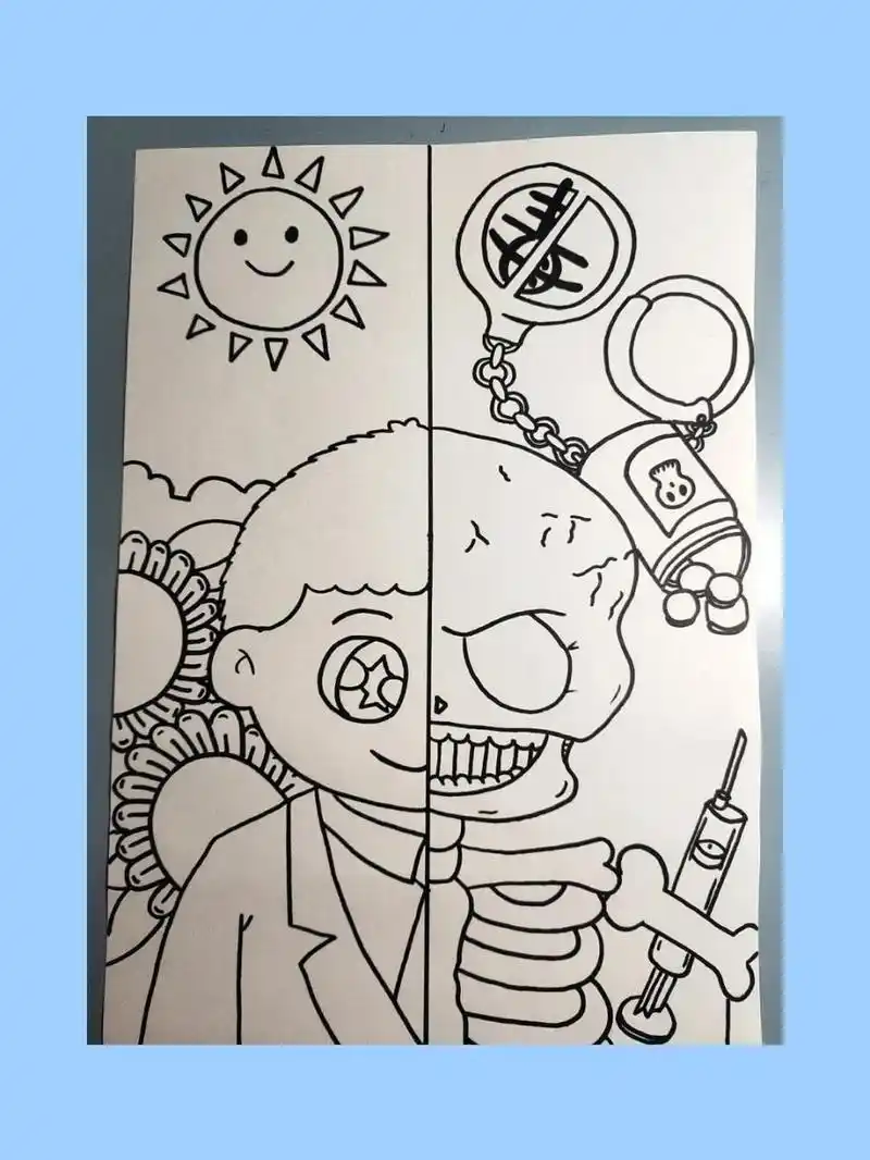 禁毒主题绘画,珍爱生命,远离毒品 禁毒主题绘画,珍爱生命,远离毒品