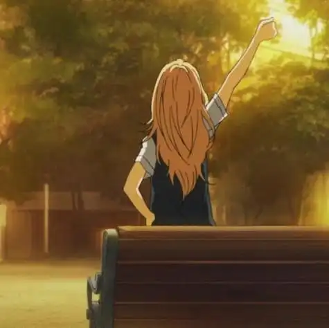 动漫背影头像女生铅笔画的图片5