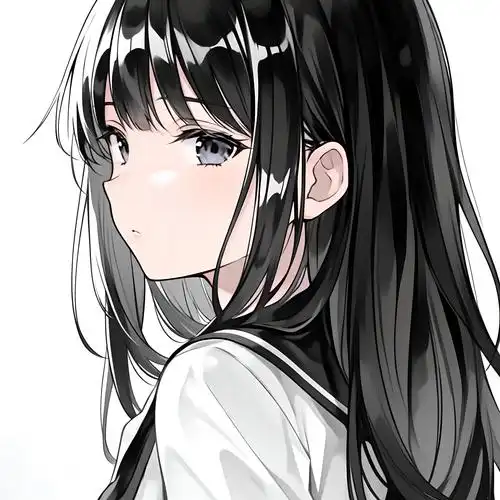 头像女生漫画黑白🎨